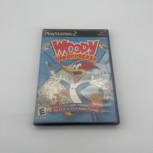 Woody Woodpecker Escape from Buzz Buzzard Park Sony PlayStation 2 PS2 Blue Disc
